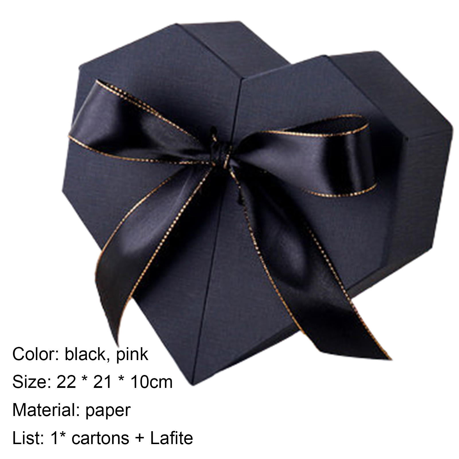 Explosion Box Creative DIY Heart-shape Gift Surprising Scrapbook Box for Present Black Paper